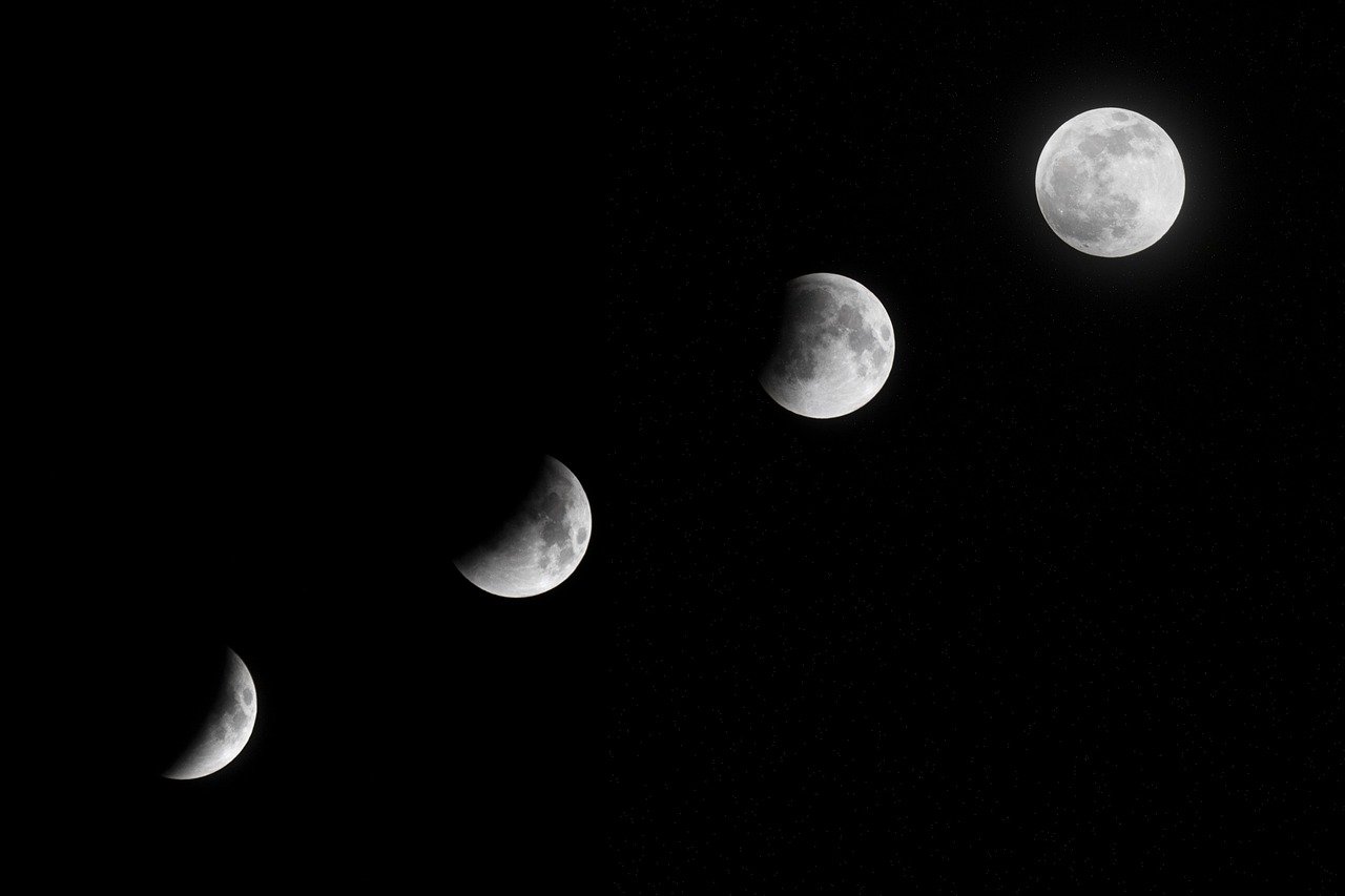 moon, moon phases, nature
